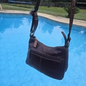 Jack Georges Voyager Hobo Bag Crossbody 11 x 10 x 3.25 Genuine‎ Leather